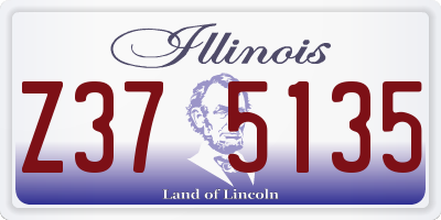 IL license plate Z375135