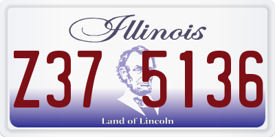 IL license plate Z375136