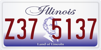 IL license plate Z375137