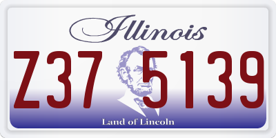 IL license plate Z375139