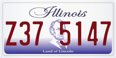 IL license plate Z375147