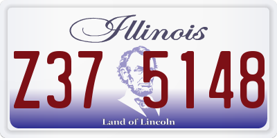 IL license plate Z375148