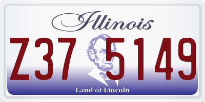 IL license plate Z375149