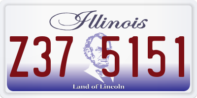 IL license plate Z375151