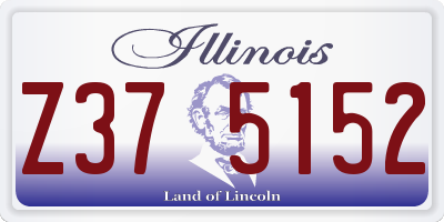 IL license plate Z375152