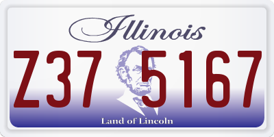 IL license plate Z375167