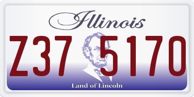 IL license plate Z375170