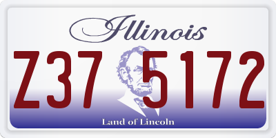 IL license plate Z375172