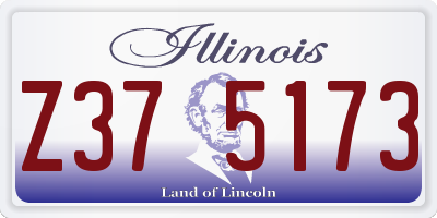 IL license plate Z375173