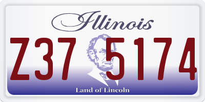 IL license plate Z375174