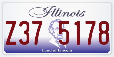 IL license plate Z375178