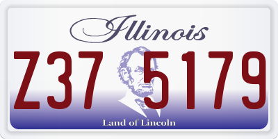 IL license plate Z375179