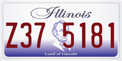 IL license plate Z375181