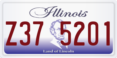 IL license plate Z375201