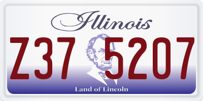 IL license plate Z375207