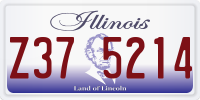IL license plate Z375214