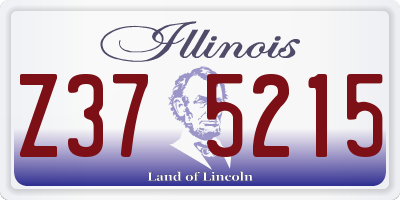 IL license plate Z375215