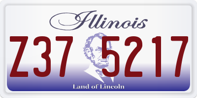 IL license plate Z375217