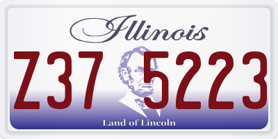 IL license plate Z375223