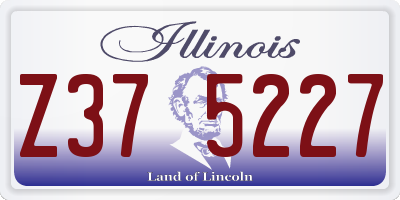 IL license plate Z375227