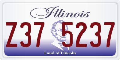 IL license plate Z375237