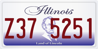 IL license plate Z375251