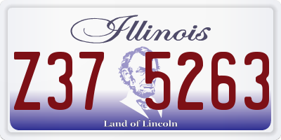 IL license plate Z375263