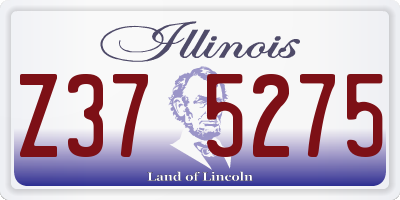 IL license plate Z375275