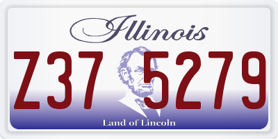 IL license plate Z375279