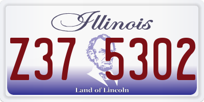 IL license plate Z375302