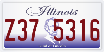 IL license plate Z375316