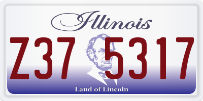 IL license plate Z375317