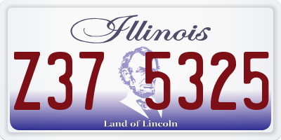 IL license plate Z375325