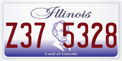 IL license plate Z375328