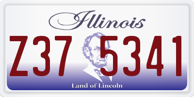 IL license plate Z375341