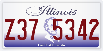 IL license plate Z375342