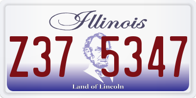 IL license plate Z375347