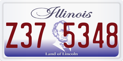 IL license plate Z375348