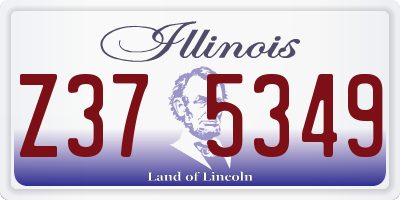 IL license plate Z375349