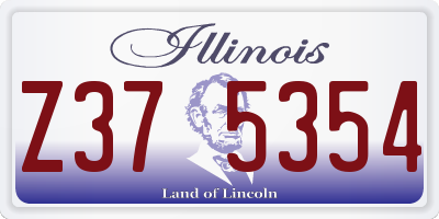 IL license plate Z375354