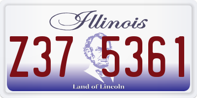 IL license plate Z375361