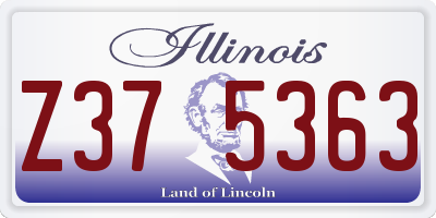 IL license plate Z375363