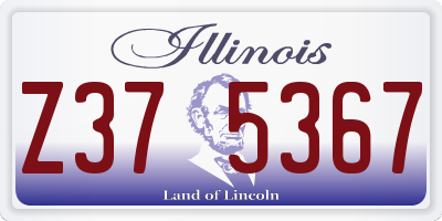 IL license plate Z375367