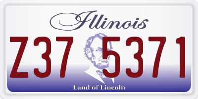 IL license plate Z375371