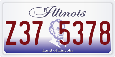IL license plate Z375378