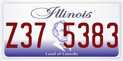 IL license plate Z375383