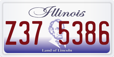 IL license plate Z375386