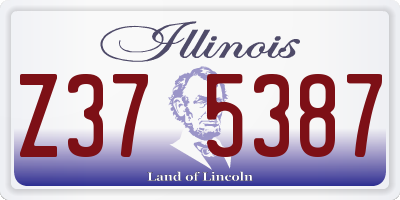 IL license plate Z375387
