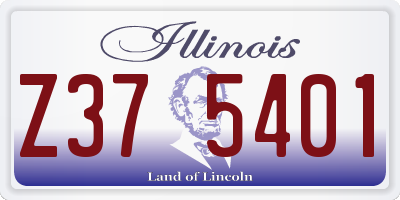 IL license plate Z375401