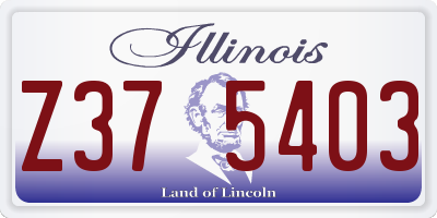 IL license plate Z375403